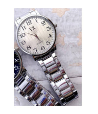 Orologio Da Polso Uomo Yx Analogico Al Quarzo Acciaio Fashion Elegante Silver         