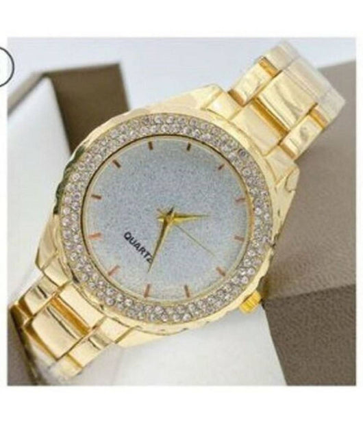 Orologio Da Polso Zcc 20 Donna Quarzo Acciaio Moda Brillantinato Dorato Silver         