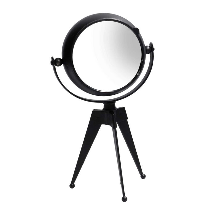 Orologio da tavolo metallo nero quadrante bianco cm11x8h20