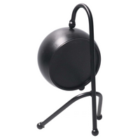 Orologio da tavolo metallo nero quadrante bianco cm12x13h21,5