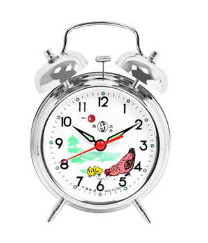 Orologio Da Tavolo Sveglia Meccanica Carica Manuale Doppia Campana Retrò         