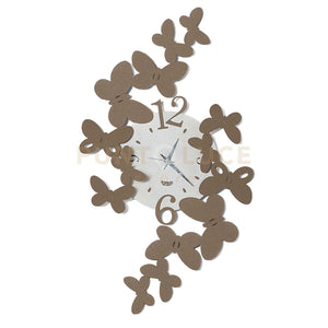 orologio di design farfalle papillon Beige in Ferro 32x56cmh