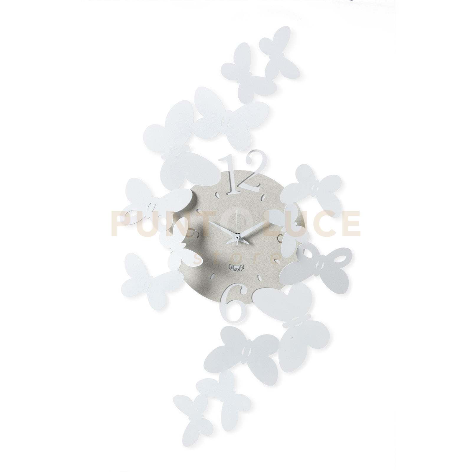 orologio di design farfalle papillon Bianco