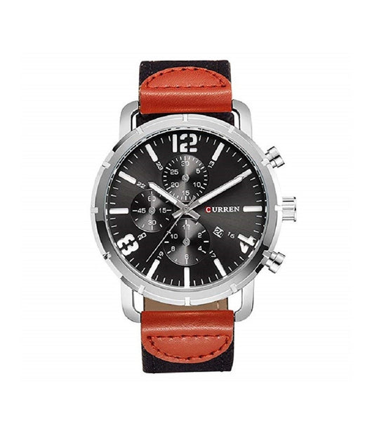 Orologio Di Lusso D'affari Marca Curren Orologi Militare Al Quarzo 8194         