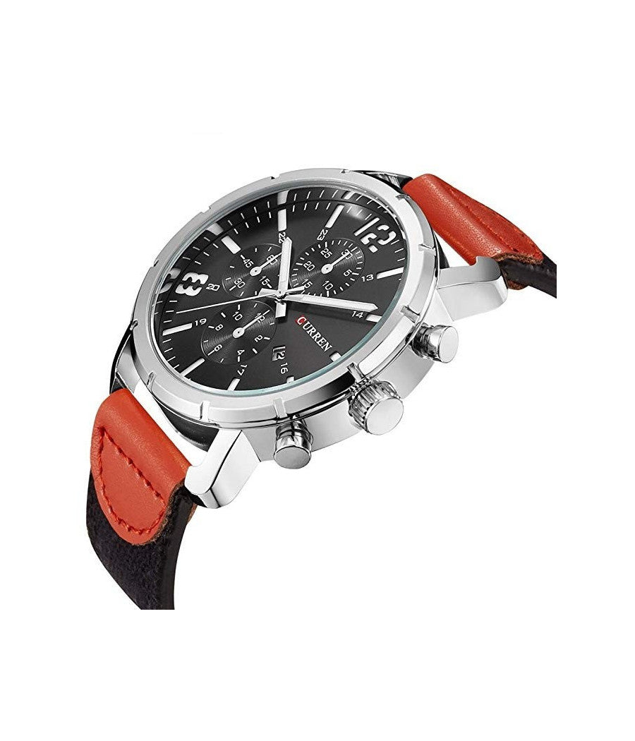 Orologio Di Lusso D'affari Marca Curren Orologi Militare Al Quarzo 8194         