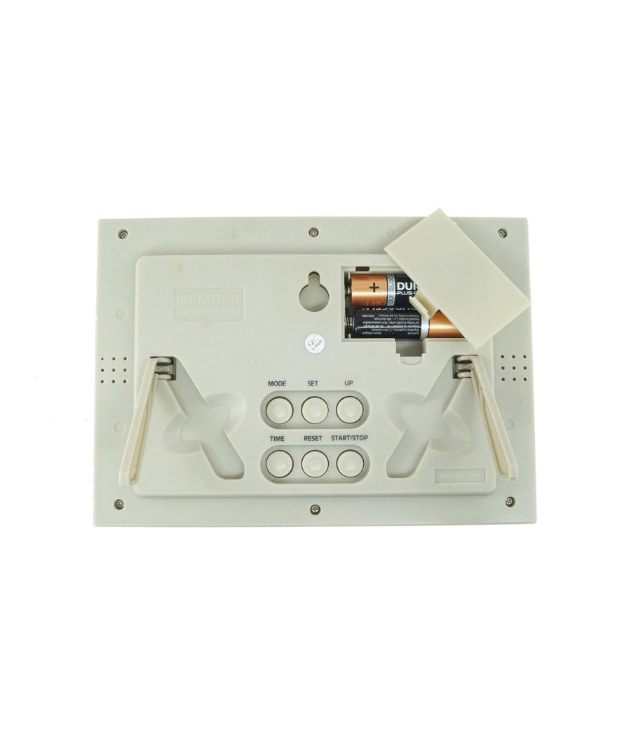 Orologio Digitale Da Parete Da Scrivania Temperatura Datario Allarme Crono 2304         