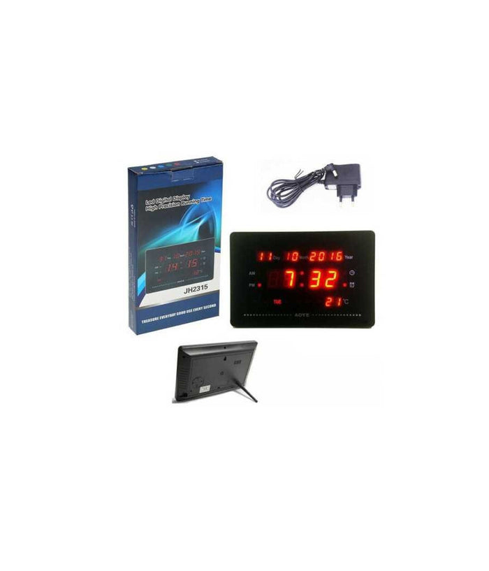 Orologio Digitale Da Parete Muro A Led Datario Sveglia Temperatura Jh-2315l         
