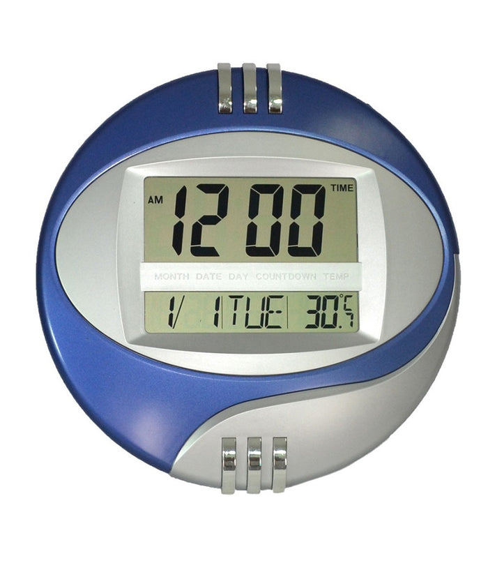Orologio Digitale Da Per Parete Muro Tavolo Datario Temperatura Display Lcd         