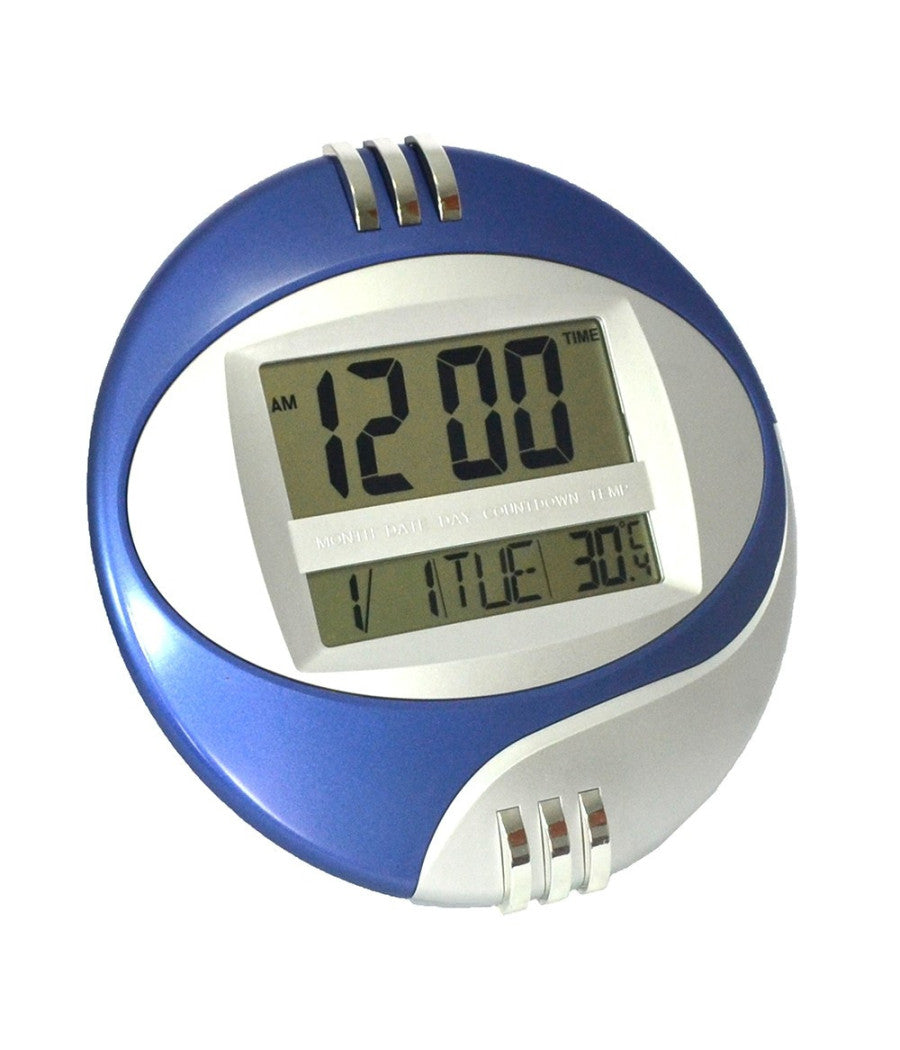 Orologio Digitale Da Per Parete Muro Tavolo Datario Temperatura Display Lcd         