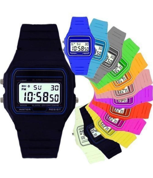 Orologio Digitale Sport Con Cinturino In Silicone Colorato Per Uomo Donna Unisex         