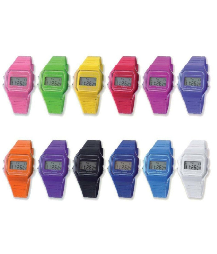 Orologio Digitale Sport Con Cinturino In Silicone Colorato Per Uomo Donna Unisex         