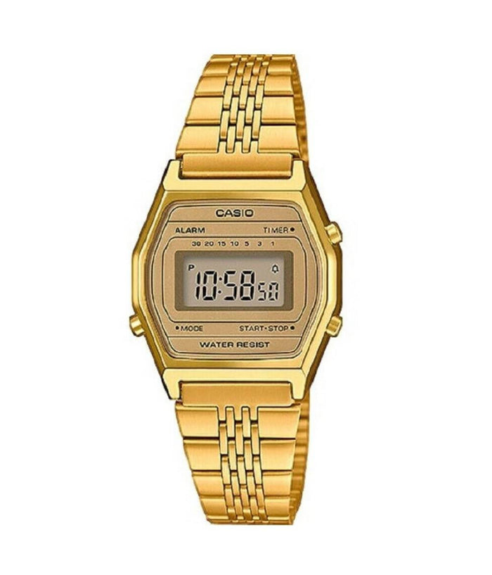 Orologio Donna Polso Casio La-690wega-9ef Cronografo Sveglia Calendario Dorato         