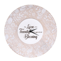 Orologio legno beige tondo cm ø32h5