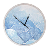 Orologio legno mare conchiglie bianco cm ø63x4,5