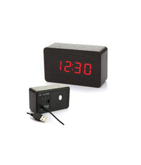 Orologio Moderno Effetto Legno Wooden Usb/aaa Light Led Digital Alarm Clock         