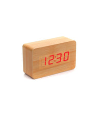 Orologio Moderno Effetto Legno Wooden Usb/aaa Light Led Digital Alarm Clock         