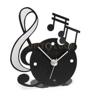 orologio musica decorato Nero in Ferro 13,5x15,5cmh