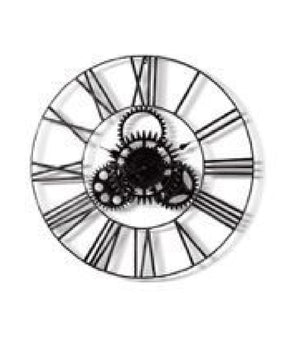 Orologio Parete In Ferro 80 Cm Stile Vintage Industriale Ingranaggi Casa 545694         