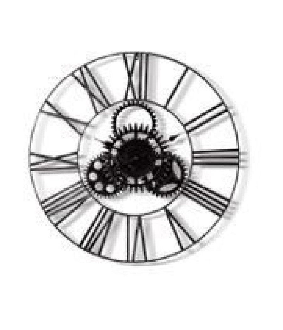 Orologio Parete In Ferro 80 Cm Stile Vintage Industriale Ingranaggi Casa 545694         