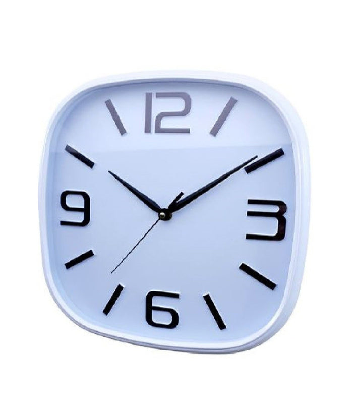 Orologio Parete Muro Quadrato Analogico Casa Arredamento 30cm Bianco Nero 206959         