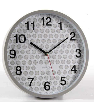 Orologio Parete Tondo 31x5cm Plastica Silenzioso Vanity Classico Moderno 681295         