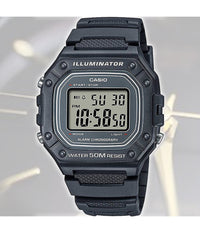 Orologio Polso Casio Classico Unisexw-218h-1advf Cinturino In Gomma Nero Crono         