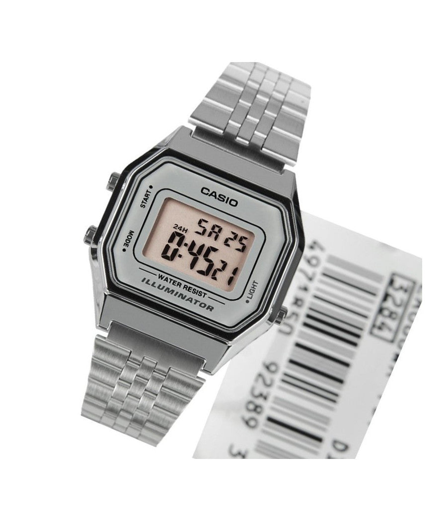 Orologio Polso Casio La680wa-7df Digitale Unisex Vintage Silver Quad Silv         