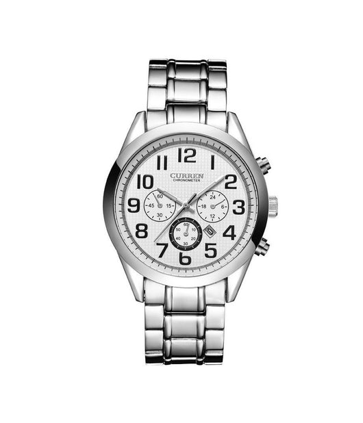 Orologio Polso Curren 8050 Uomo Analogico Quarzo Moderno Acciaio Data Bia         