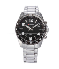 Orologio Polso Curren 8107 Uomo Analogico Quarzo Moderno Silver Nero         