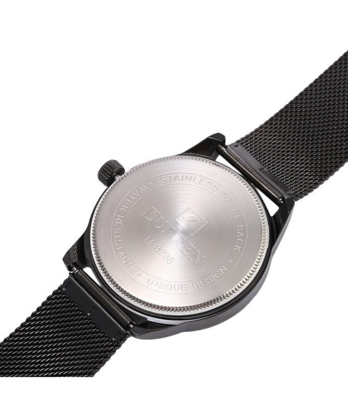 Orologio Polso Curren 8236 Uomo Analogico Quarzo Military Data Nero Bianc         