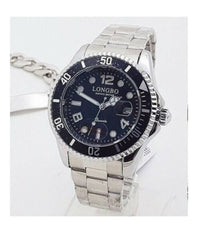 Orologio Polso Longbo 80430g Uomo Quarzo Data Impermeabile Elegante Silver Nero         