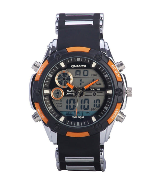 Orologio Polso Uomo Analogico E Digitale Multifunzione Xxl Quamer Military         