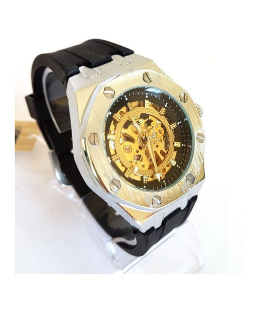 Orologio Polso Yk G8508 Uomo Analogico Automatico Moderno Fashion Silver         