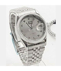 Orologio Polso Zcc 020 Uomo Automatico Acciaio Data Fashion Silver Grigio         