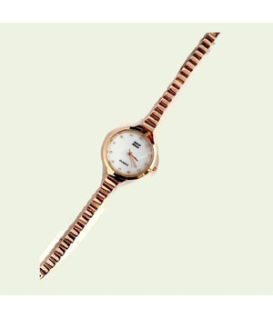 Orologio Polso Zcc Donna Analogico Quarzo Acciaio Moderno Fashion Oro Rosa Bianco         