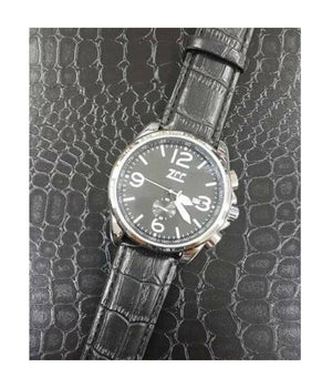 Orologio Polso Zcc Z001 Uomo Silver Automatico Data Cinturino Pelle Nero Nero         
