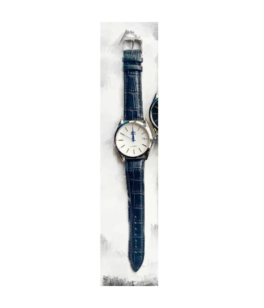 Orologio Polso Zcc Z003 Uomo Analogico Automatico Data Elegante Quadrante Bianco         