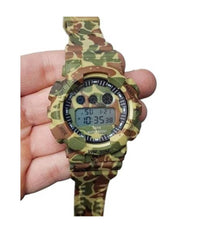 Orologio Sportivo Zh 7901 Da Uomo Cronografo Digitale Data Camouflage Militare         