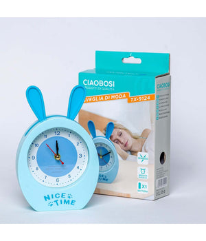 Orologio Sveglia Analogica A Forma Di Coniglietto Da Tavolo Per Bambini Tx-9124         