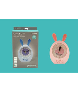 Orologio Sveglia Analogica A Forma Di Coniglietto Da Tavolo Per Bambini Tx-9124         