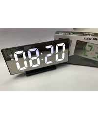 Orologio Sveglia Datario Ds-3618l Specchio Termometro Digitale Da Tavolo Lcd         