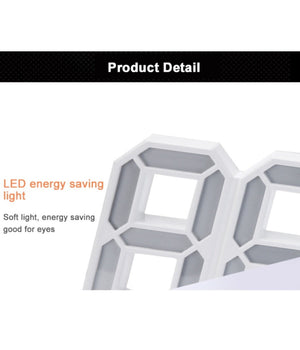 Orologio Sveglia Digitale Display 3d A Led Da Tavolo Parete Arredo Casa Ufficio         