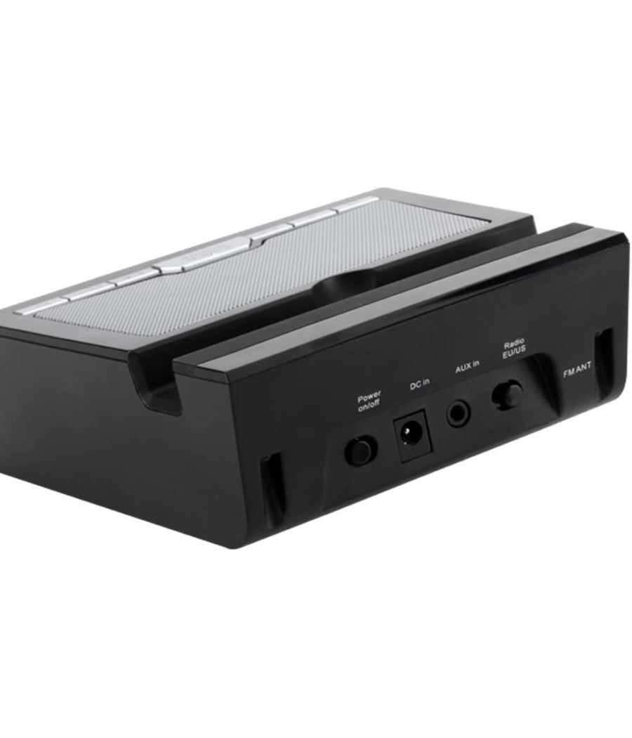 Orologio Sveglia Per Iphone/ipod Docking Station Lettore Audio Mp3 Aux Radio         