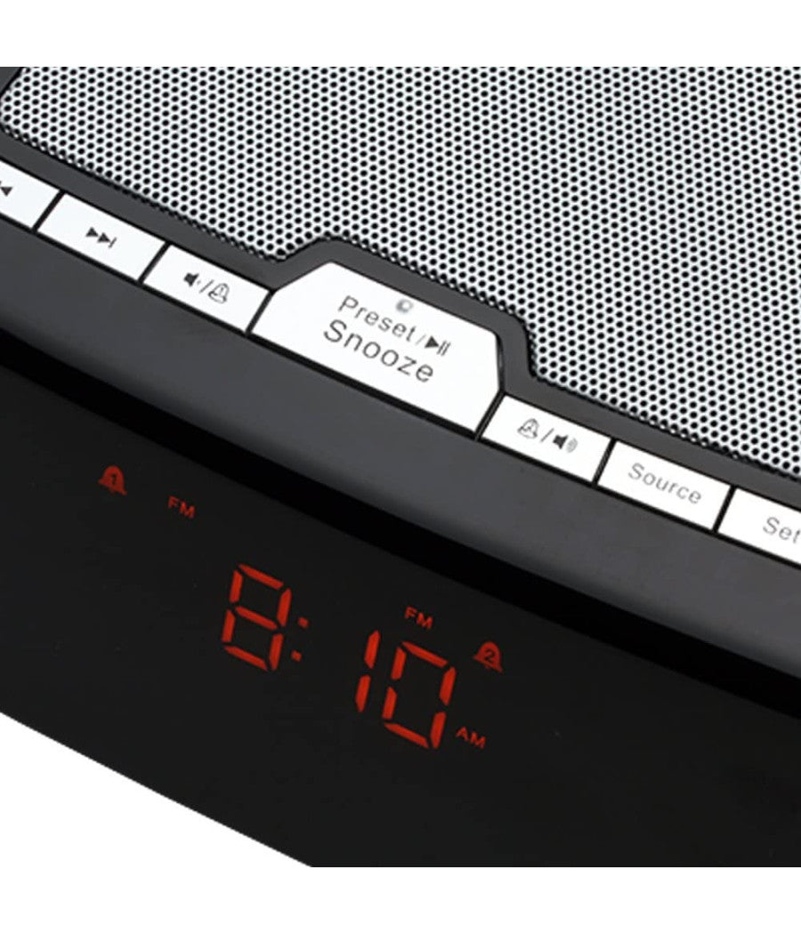 Orologio Sveglia Per Iphone/ipod Docking Station Lettore Audio Mp3 Aux Radio         