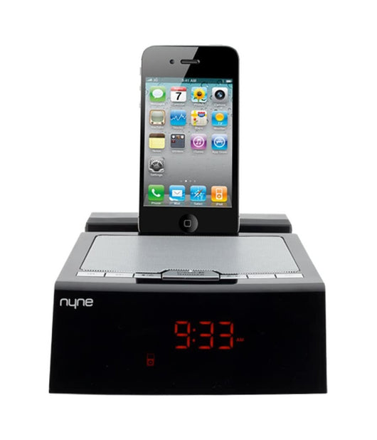 Orologio Sveglia Per Iphone/ipod Docking Station Lettore Audio Mp3 Aux Radio         