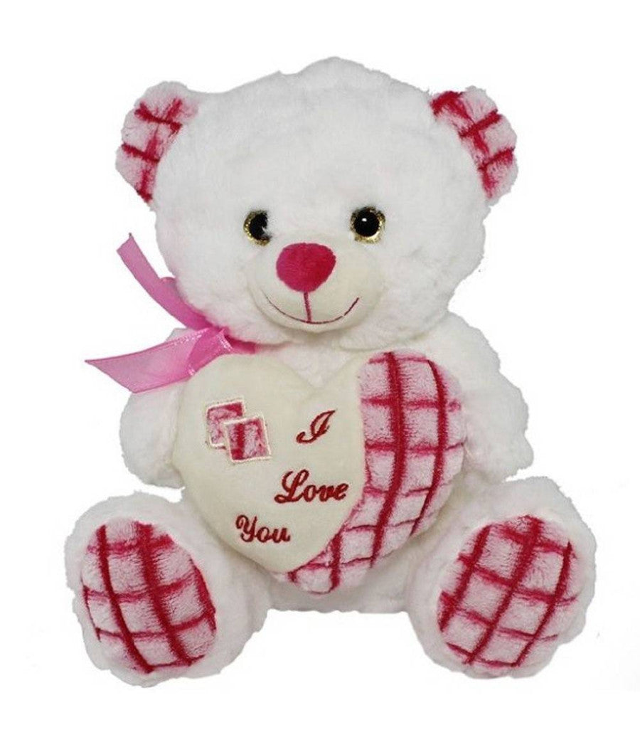 Orsacchiotto Peluche Pupazzo Orso Con Cuore E Fiocco 25cm San Valentino 84673         