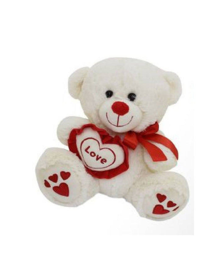 Orso Con Cuore Love Fiocco 35cm Peluche Orsacchiotto San Valentino 2 Colori 67815         