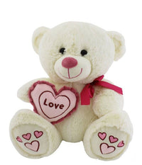 Orso Con Cuore Love Fiocco 35cm Peluche Orsacchiotto San Valentino 2 Colori 67815         