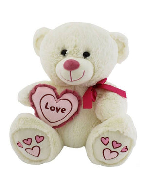 Orso Con Cuore Love Fiocco 35cm Peluche Orsacchiotto San Valentino 2 Colori 67815         