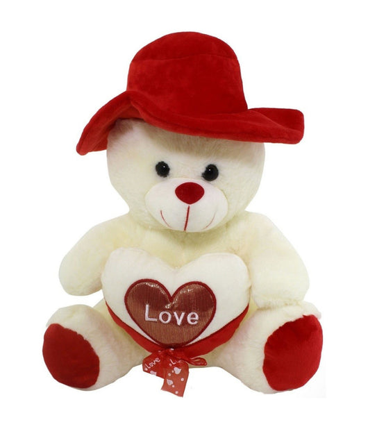 Orso In Peluche Con Cuore Love Cappello Pupazzo Regalo San Valentino 35 Cm 67921         